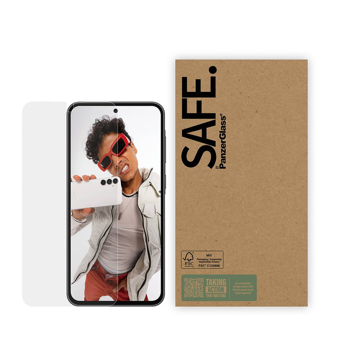 Panzerglass Safe. By ® Protector De Pantalla Samsung Galaxy A37 5g Ultra-Wide Fit Bulk, Samsung, Samsung - Galaxy A37 5g, Seco Aplicación, Resistente A Arañazos, Resistente A Golpes, Transparent, 50 Unidades