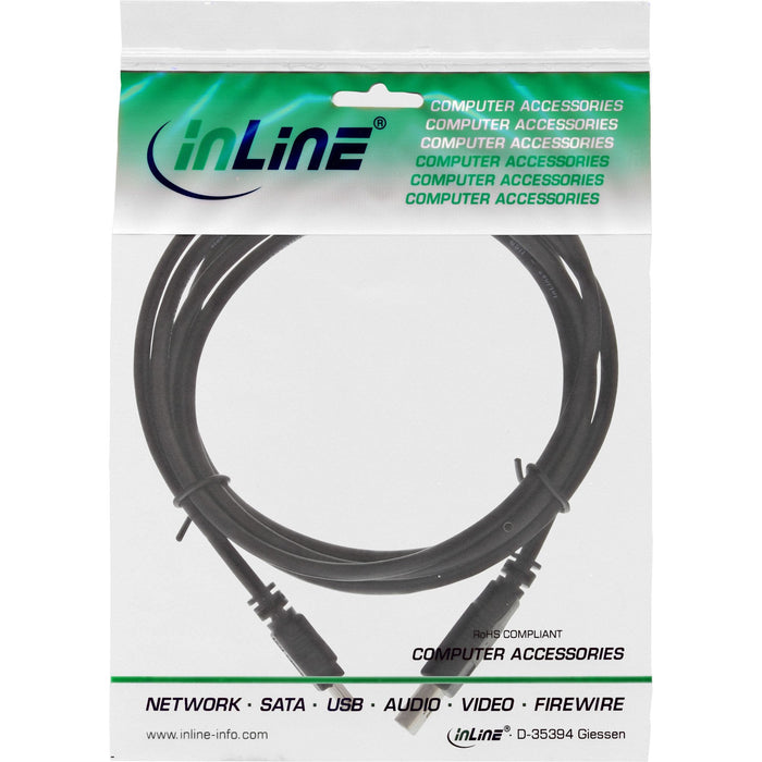 Inline Usb 2.0 Mini Cable Usb A Macho A Mini B Macho 5 Pines Negro 0,3 M