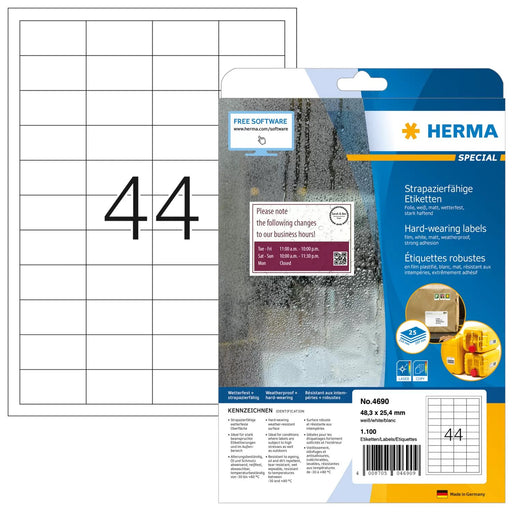 EAN 4008705046909 - HERMA 4690 etiqueta de impresora Blanco Etiqueta para impresora autoadhesiva imagen 1