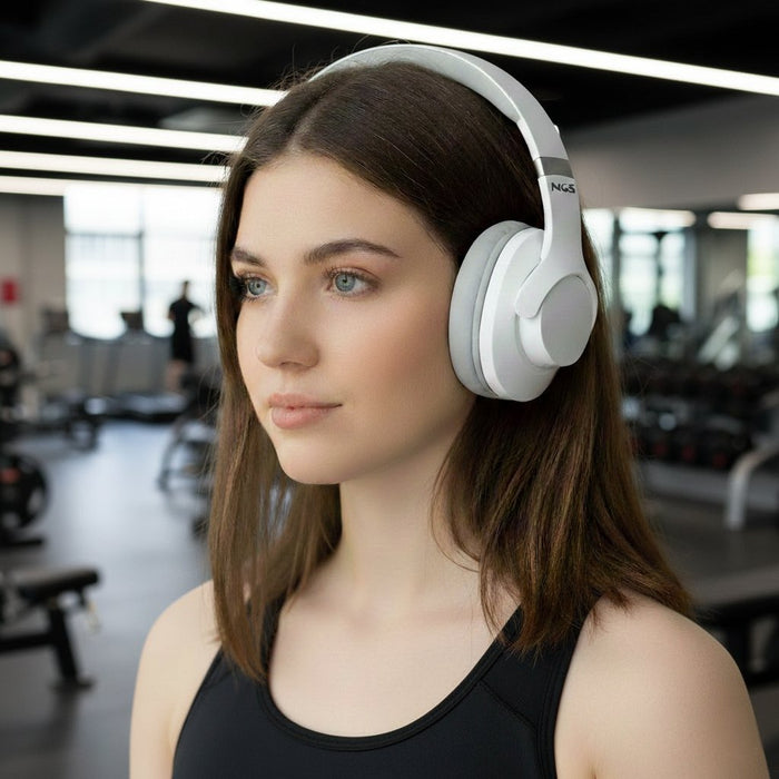 Auriculares Inalámbricos Ngs Artica Storm Con Micrófono Bluetooth Blancos