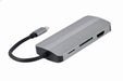 EAN 8716309124195 - Gembird A-CM-COMBO8-02 base para portátil y replicador de puertos Alámbrico Plata imagen 3