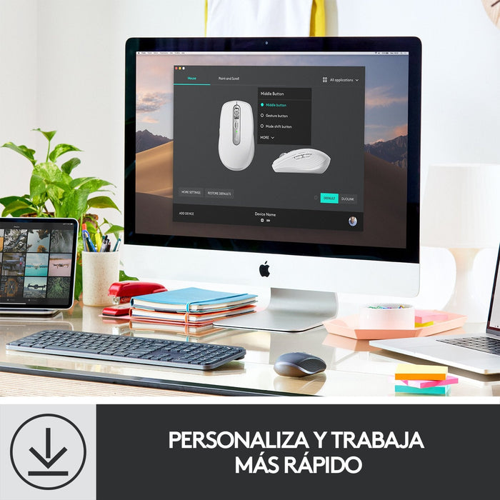 Ratón Inalámbrico Logitech Mx Anywhere 3 Rosa Retail