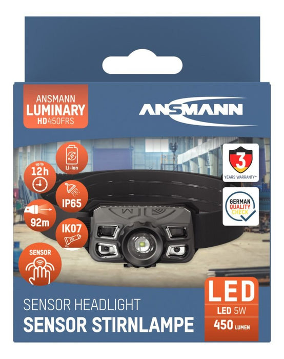 Linterna Ansmann Hd450frs Regulable Iones De Litio, Usb-C 1600-0528