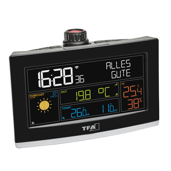 Tfa View Show 35.8002.01 Quarz Wlan Tischuhr Digital Negro