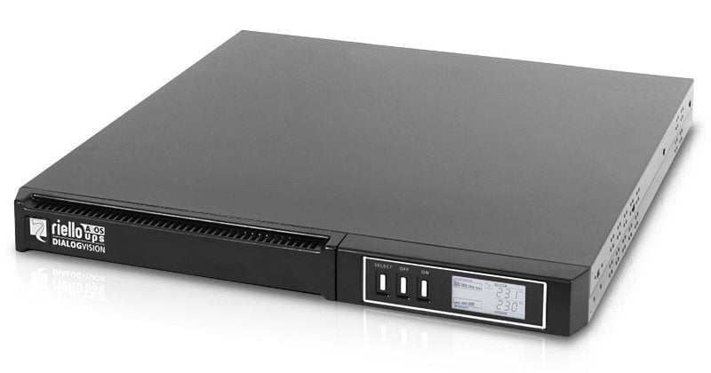 Sai Riello Dialog Vision 800 Dual. Interactive Sine Wave (Vsr 800) 800va, 540w, Usb/Rs232, 50dba, 1u, 13.5kg, Negro