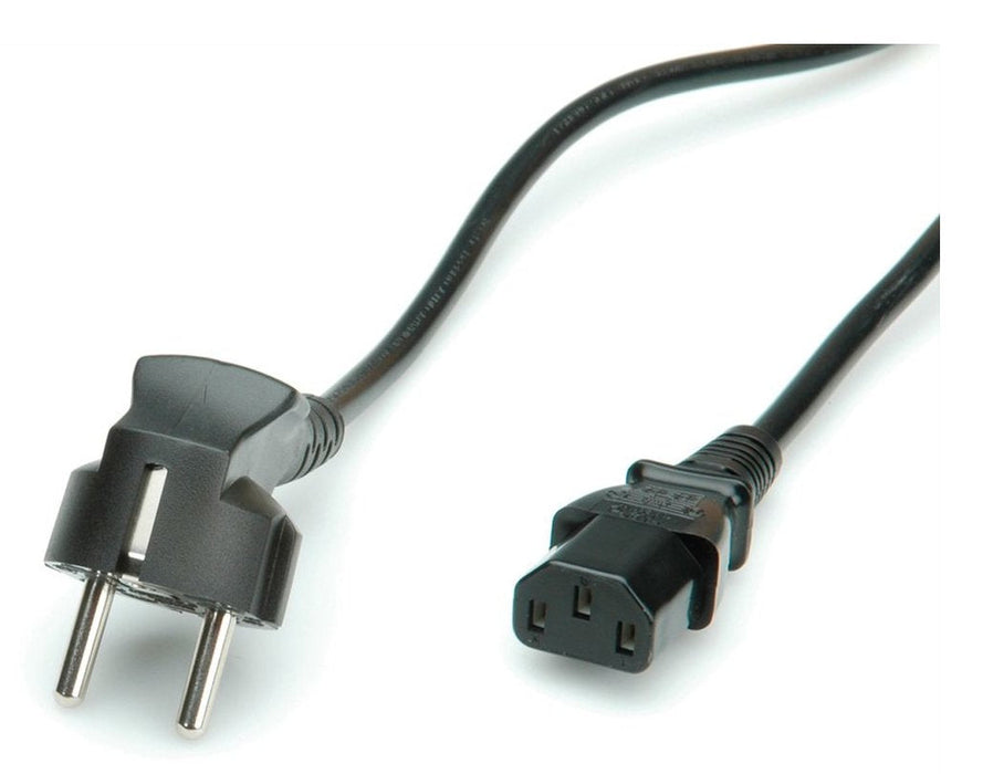 Value Netzcable, Gerade Iec-Buchse, Schwarz, 0,6 M