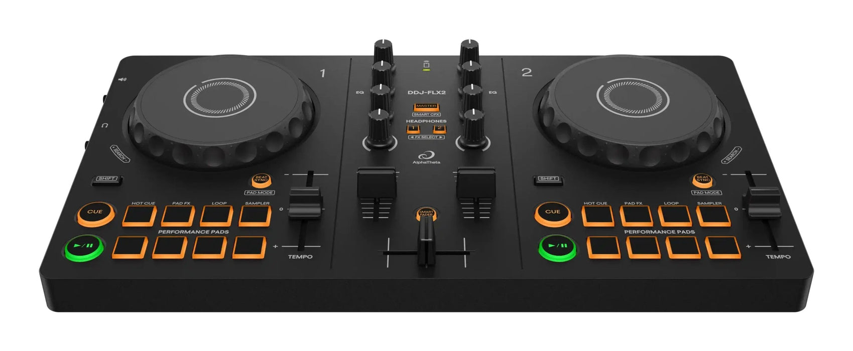 Alphatheta (Pioneer Dj) Ddj-Flx2 - Controlador Dj 2 Canales, Negro