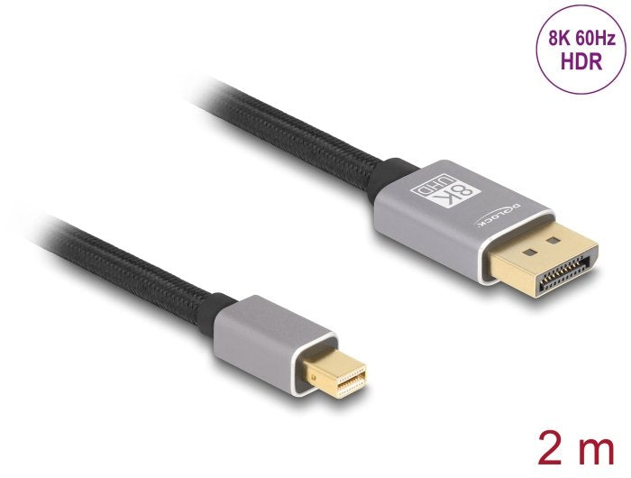 EAN 4043619810925 - DeLOCK Mini DisplayPort - DisplayPort Kabel 2 m Gris imagen 2