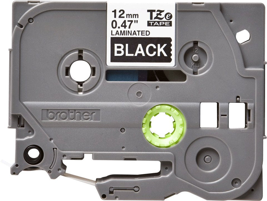 Brother Cinta Laminada Negro/Blanco 12mm