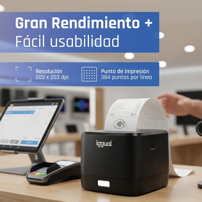 EAN 8435364318836 - iggual TP Easy 58 203 x 203 DPI Alámbrico Transferencia térmica Impresora de recibos imagen 11