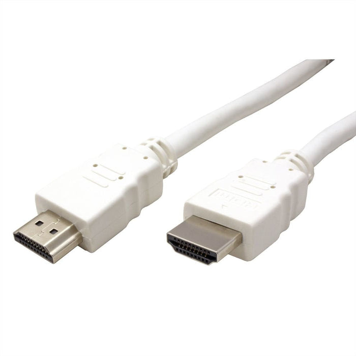Value Hdmi High Speed Cable Mit Ethernet, Wei, 10 M
