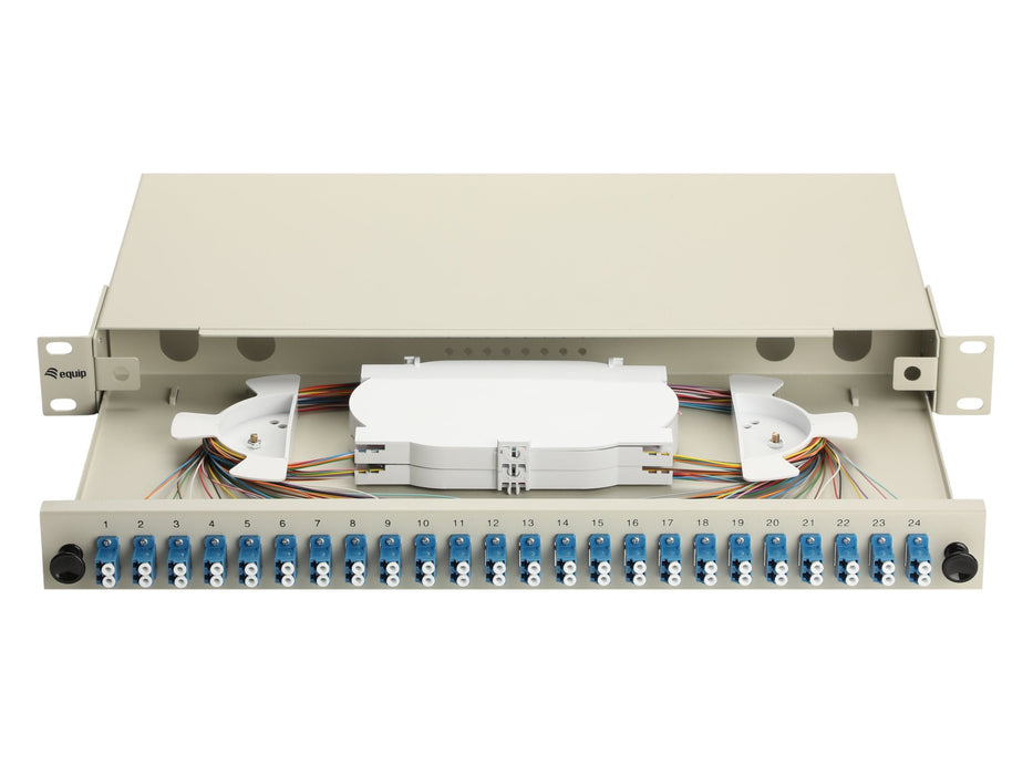 Equip Lwl-Spleisskamen 24-Port Lc-Duplex Os2 1u Komplett Gr