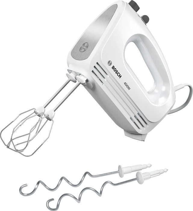 EAN 4242002945101 - Bosch MFQ24200 batidora Batidora de mano 400 W Acero pulido, Blanco imagen 2