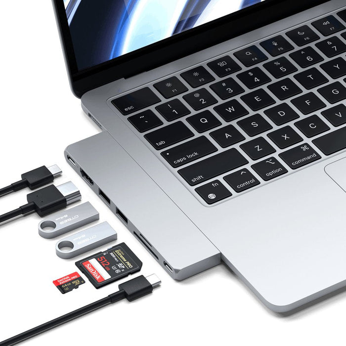 Satechi Usb-C Pro Hub Slim Adapter, Plateado, St-Hucphss