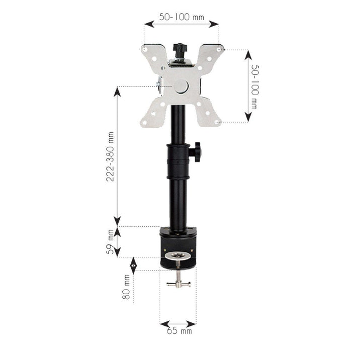 Techly Ica-Lcd 500bk Soporte De Mesa Para Pantalla Plana 76,2 Cm (30") Negro
