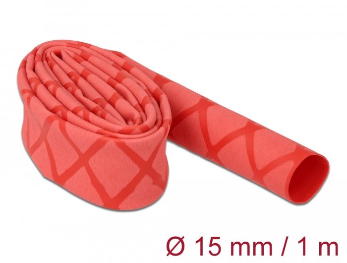 Schrumpfschlauch X-Muster Rutschfest 1 M X 15 Mm Rot