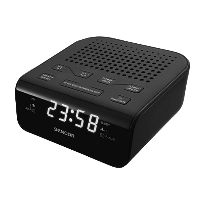 EAN 8590669156221 - Sencor SRC 136 B radio Reloj Digital Negro imagen 1