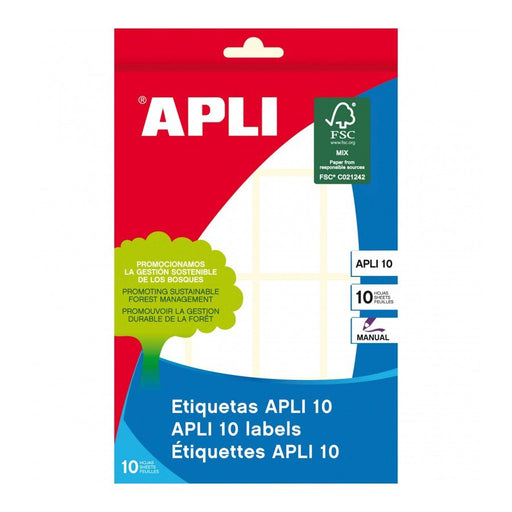 EAN 8410782016465 - APLI 1646 etiqueta autoadhesiva Rectángulo Permanente Blanco 160 pieza(s) imagen 1