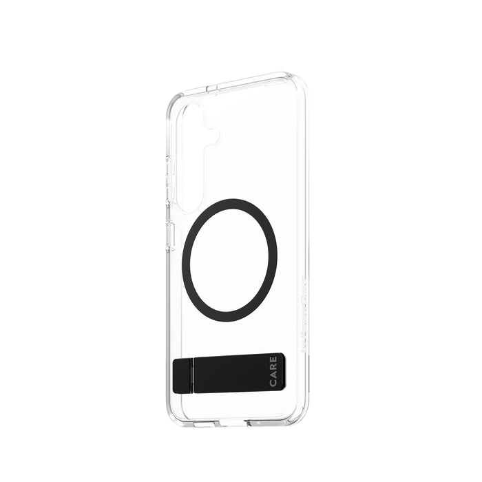 EAN 5715685016493 - PanzerGlass CARE™ by ® Case Transparent w. Black Kickstand & Qi Compatible Samsung Galaxy S25 funda para  imagen 4