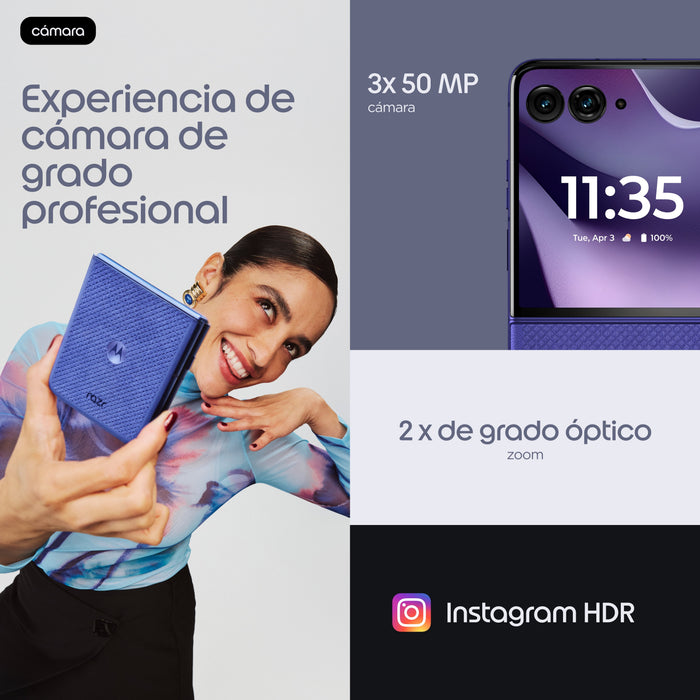 Motorola Razr 70 Ultra 5g Dual Sim 16gb Ram 512gb - Orient Blue