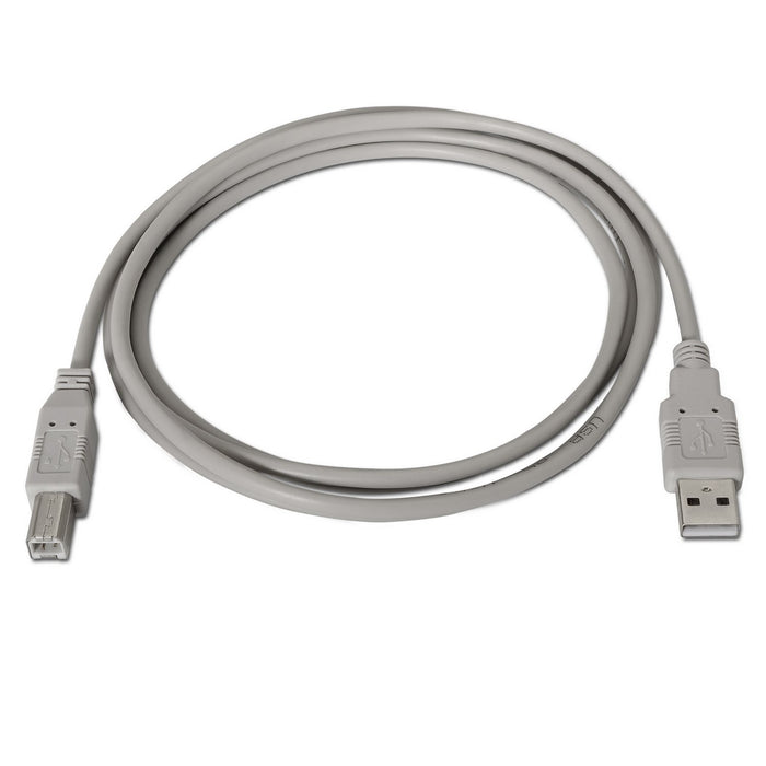 EAN 8436574700008 - AISENS A101-0001 cable USB USB 2.0 1 m USB A USB B Beige imagen 2