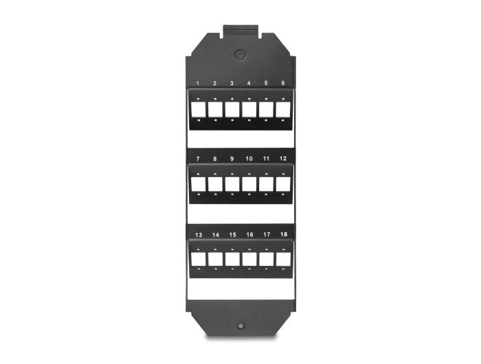 Delock Lwl Halterung Für Bodentank 18 Port Für Sc Simplex   Lc Duplex Kupplungen Schwarz