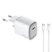 EAN 8021735221395 - Celly UPTC1USBC45WCTC cargador de dispositivo móvil Smartphone, Tableta Blanco Corriente alterna, USB Car imagen 1