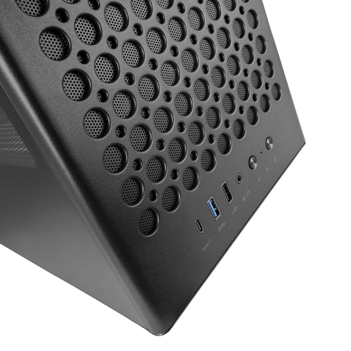 Caja Pc  Atx Mars Gaming Mc-T800 Frontal Airdot Mesh 4x Ventiladores Fdb Cablehatch Usb-C Negro