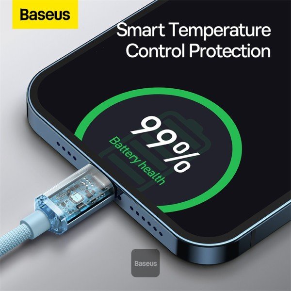 EAN 6932172614461 - Baseus Crystal Shine cable de teléfono móvil Púrpura 1,2 m USB C Lightning imagen 4