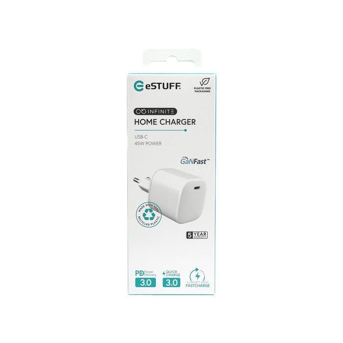 EAN 5715063054550 - eSTUFF ES637045 cargador de dispositivo móvil Smartphone Blanco Corriente alterna Carga rápida Interior imagen 4