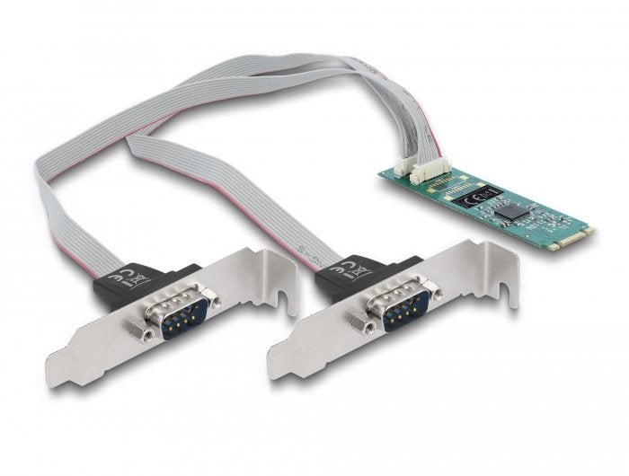M.2 Karte Zu 2 X Seriell Rs-232 Db9 Mit Standard Und Low Profile Slotblenden