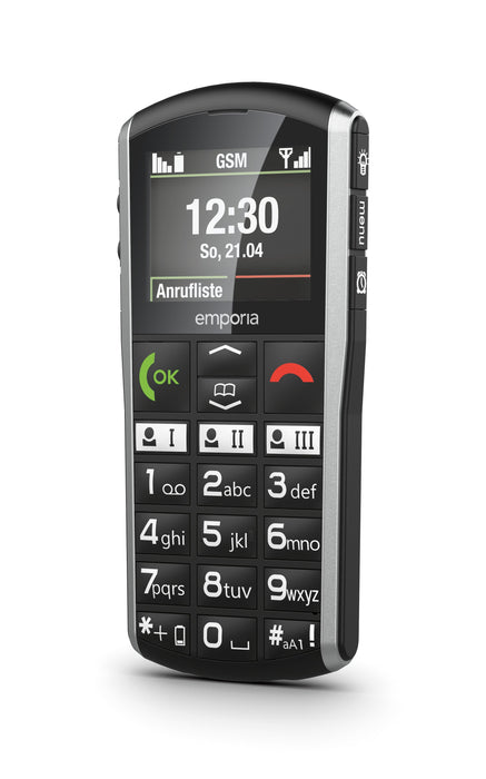 Emporia Simplicity (V27), Tecla Grande Y Teléfono Móvil Exterior, Plateado
