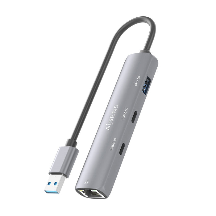 EAN 8435739903988 - AISENS ASUC-4P036-GR base para portátil y replicador de puertos Alámbrico USB 3.2 Gen 1 (3.1 Gen 1) Type- imagen 5