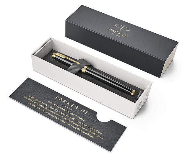 Parker Im Pluma Estilográfica Negro, Oro Sistema De Carga Por Cartucho 1 Pieza(S)
