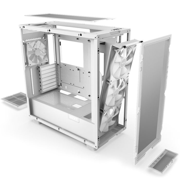 EAN 5056547203546 - NZXT H7 Flow RGB Midi Tower Blanco imagen 5