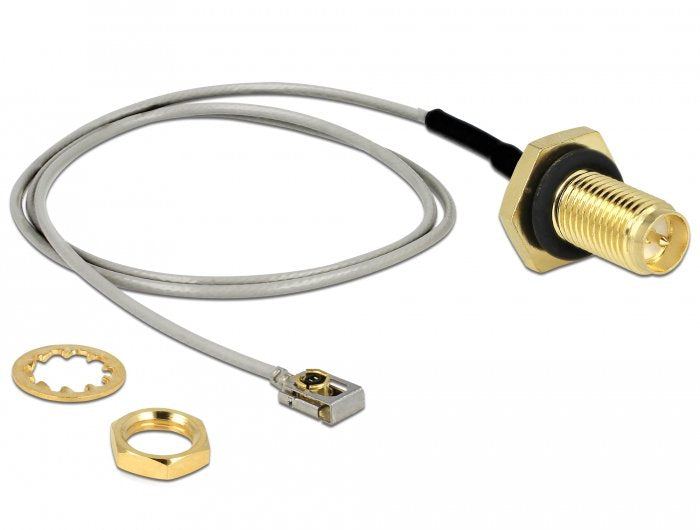 Delock Cable De Antena  Rp-Sma Hembra Am Einbau A Mhf® I Lk Macho 1.13 35 Cm