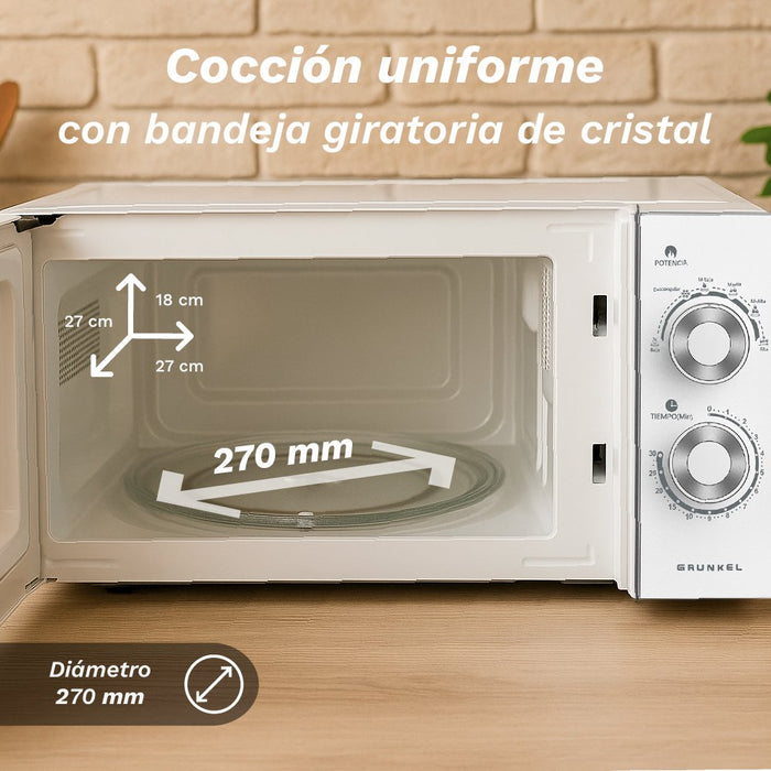 EAN 8426156018959 - Grunkel MW-25MG microondas Blanco Solo microondas Encimera 25 L 700 W imagen 5