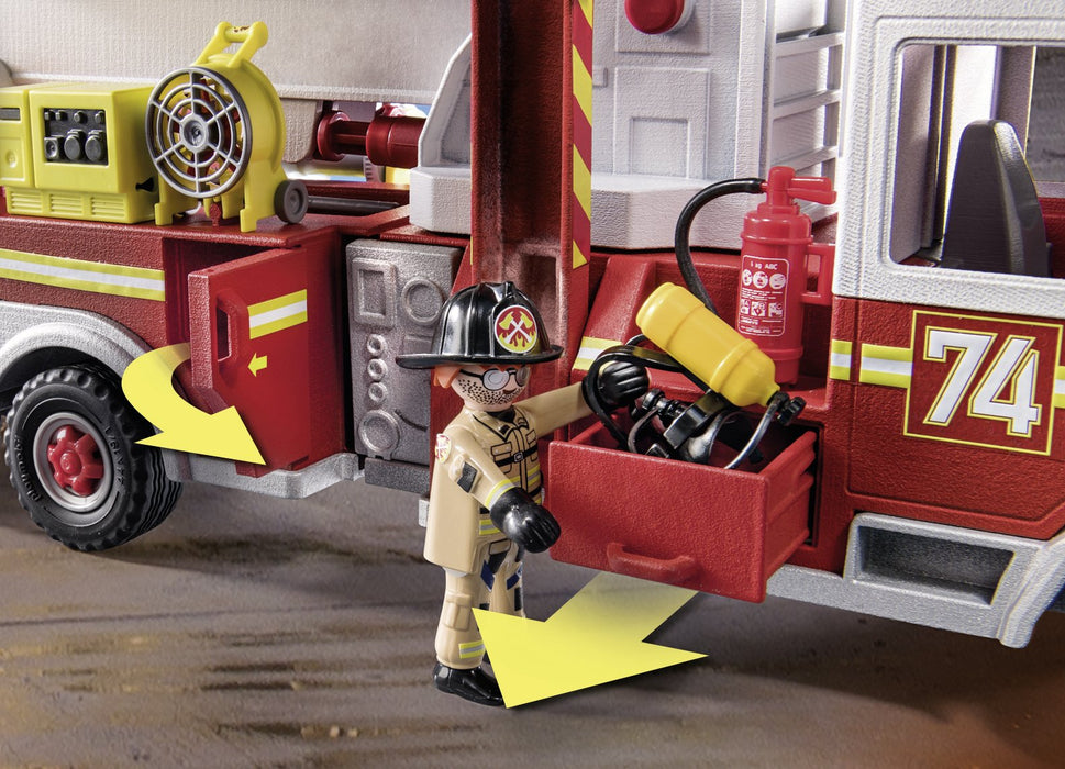 Playmobil Vehiculos De Rescate: Camion De Bomberos Con Escalera
