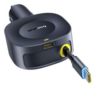 Primetrip Vr2 Car Charger With Retractable Cable C+C 30w Cosmic Black