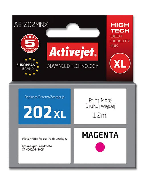 EAN 5901443111733 - Activejet AE-202MNX cartucho de tinta 1 pieza(s) Compatible Alto rendimiento (XL) Magenta imagen 1
