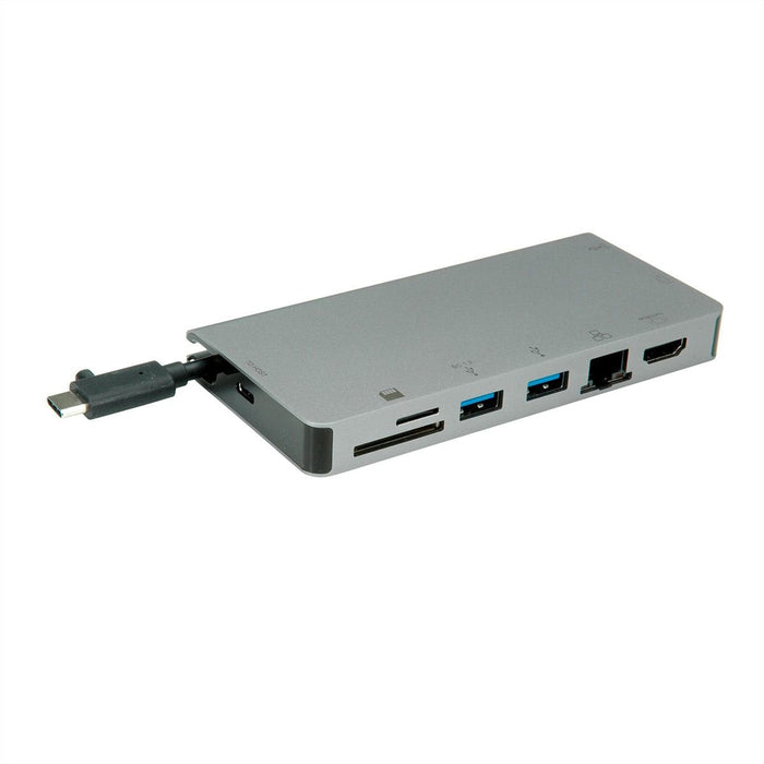 Roline Usb Typ C Dockingstation, Hdmi 4k, Vga, 2x Usb 3.2 Gen 1, Lan, Pd, Cardreader