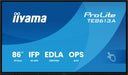 EAN 4948570125753 - iiyama TE8613A-B2AG pantalla de señalización Diseño de quiosco 2,17 m (85.6") Wifi 500 cd / m² 4K Ultra H imagen 4