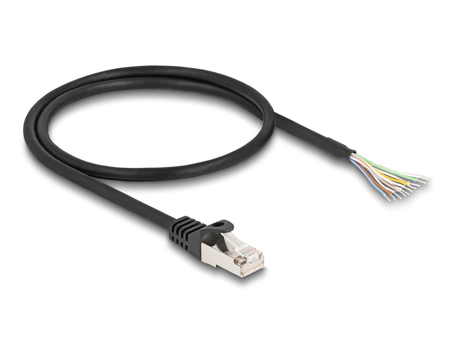 Delock 80204 Cable Rj50 Macho A Extremos Abiertos S/Ftp 0,5 M Negro