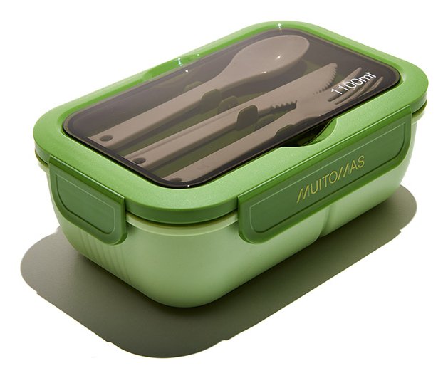EAN 8021735209812 - Muitomas LUNCHBOXSGN fiambrera Táper 1,1 L Plástico Negro, Verde 1 pieza(s) imagen 1