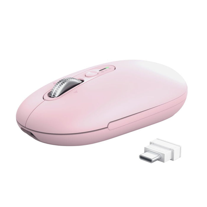 Raton Optico Wireless Fino Seron Rosa Trust Hasta Dpi 3200 / Inálambrico