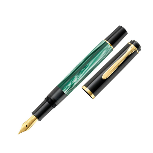 EAN 4012700994097 - Pelikan 994095 pluma estilográfica Sistema de llenado integrado Negro, Oro, Verde, Color mármol 1 pieza(s imagen 1