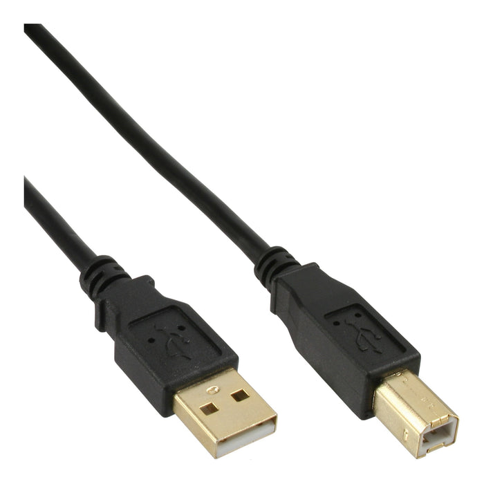 100pcs. Bulk-Pack Inline® Usb 2.0 Cable Type A Macho A B Macho Black Gold Plated 1m