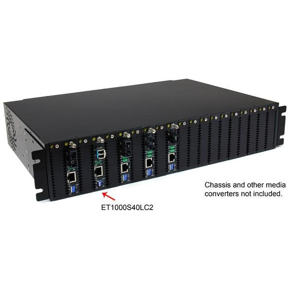 EAN 0065030846066 - StarTech.com ET1000S40LC2 convertidor de medio 2000 Mbit/s 1310 nm Negro imagen 4