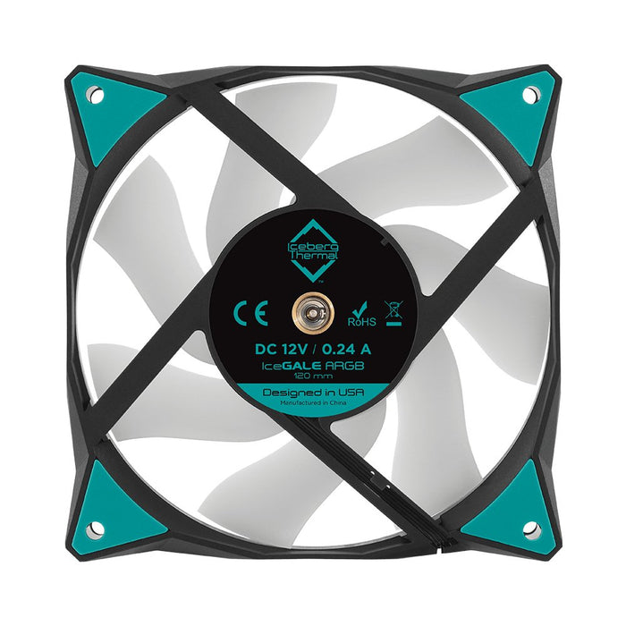 EAN 1230000071192 - Iceberg Thermal IceGALE ARGB Carcasa del ordenador Ventilador 12 cm Negro 1 pieza(s) imagen 3