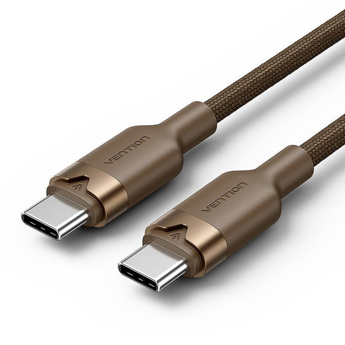 Vention Cable Usb-C - Potencia Hasta 60w - Longitud 1m - Carcasa De Aluminio - Recubrimiento De Nailon Trenzado -